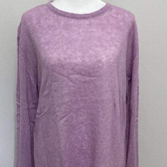 new Halogen Lilac Sweater size S Fringe Hem Eyelet Light weight - Picture 3 of 9